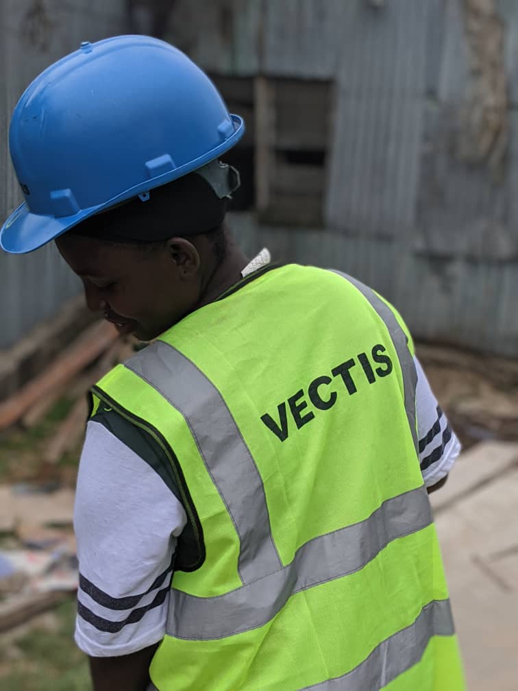 Vectis crew member on site